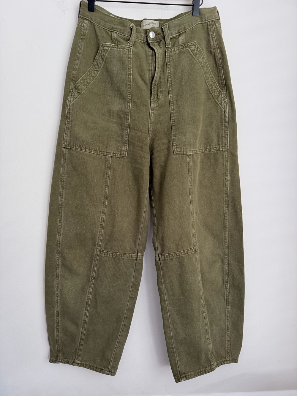 Universal Thread High Rise Easy Barrel Ankle Jeans Olive green 8